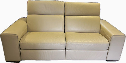 Natuzzi beige leather seater - natuzzi, 2