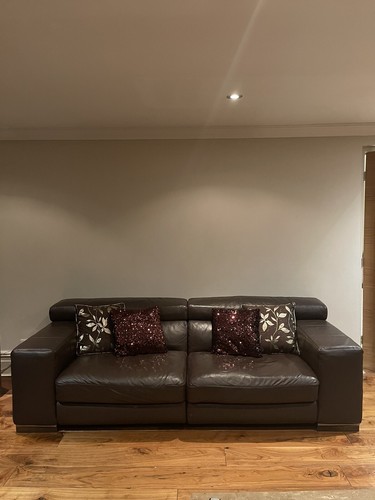 Seater dark brown leather - seater,