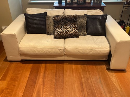 Natuzzi seater cream leather - natuzzi,