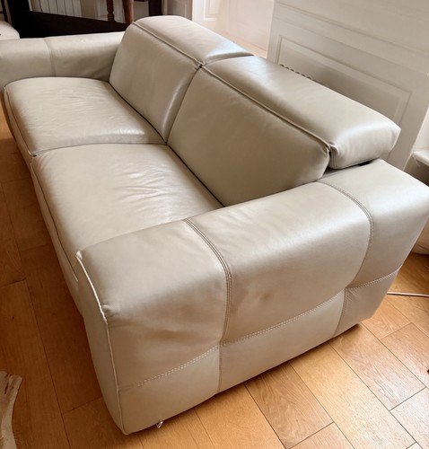 Natuzzi taupe leather 4 - natuzzi, 3-4