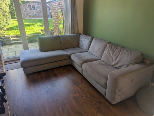 Natuzzi shaped suede - l,