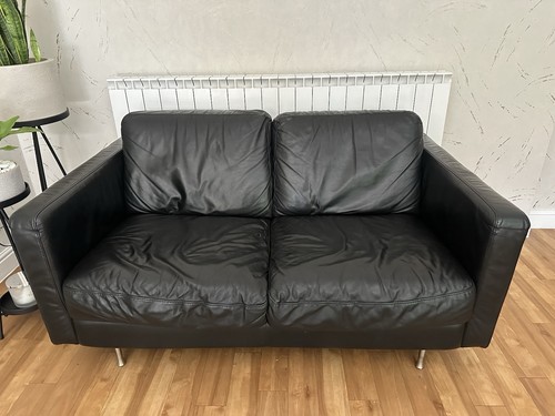 Natuzzi black leather - black,