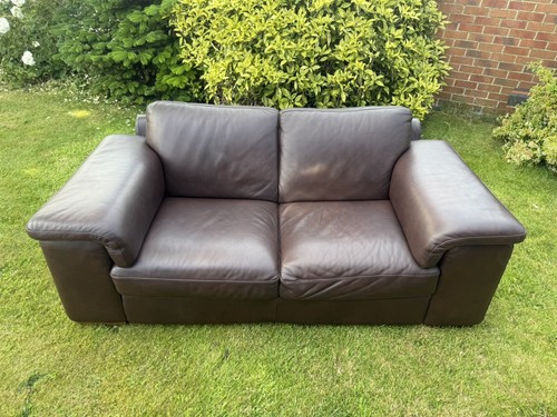 Natuzzi leather seater sofa - 2,